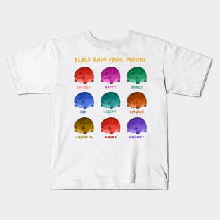 Black Rain Frog Moods Kids T-Shirt